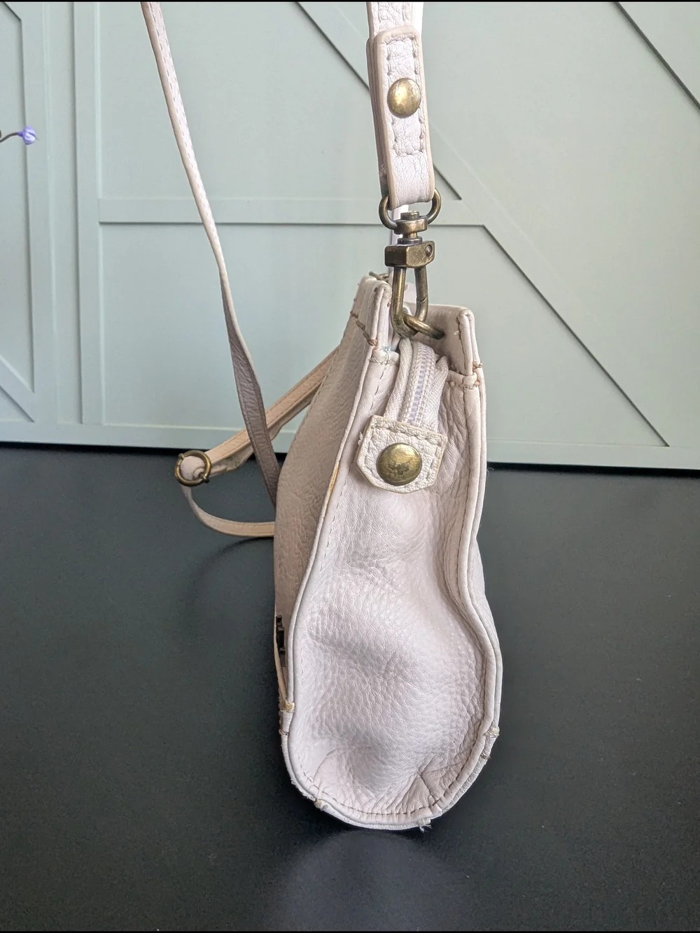 The Sak Cream Leather Crossbody Bag
